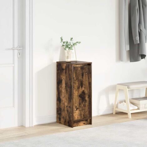 vidaXL Scarpiera Rovere Fumo 29,5x34x76 cm in Legno Multistrato