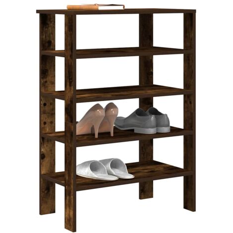 vidaXL Scarpiera Rovere Fumo 61x32x87,5 cm in Legno Multistrato