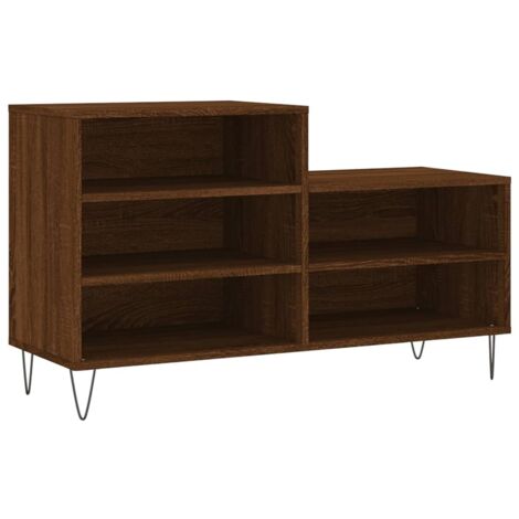 vidaXL Scarpiera Rovere Marrone 102x36x60 cm in Legno Multistrato