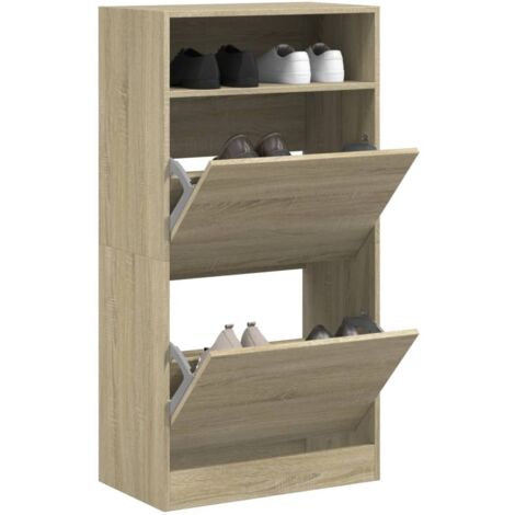 vidaXL Scarpiera Rovere Sonoma 60x34x116 cm in Legno Multistrato