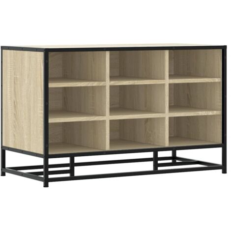 vidaXL Scarpiera Sonoma Rovere 84x40x53,5 cm in Truciolato e Metallo