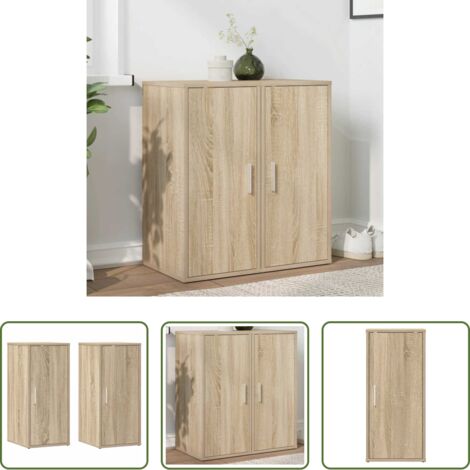 vidaXL Scarpiere rovere -  Scarpiere 2 pz Rovere Sonoma 32x35x70 cm in Truciolato