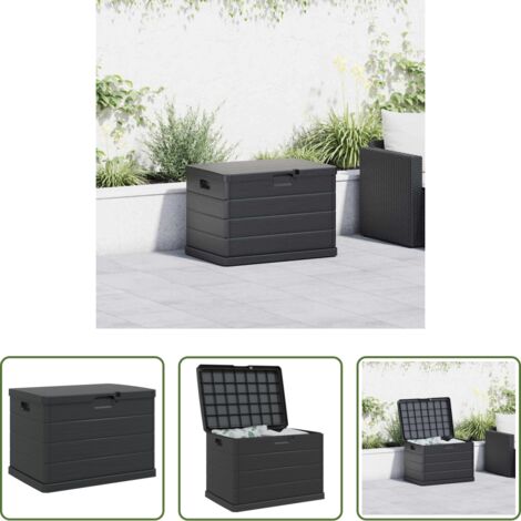 vidaXL Scatola da giardino antracite -  Scatola di Stoccaggio per Giardino con archiviazione Antracite