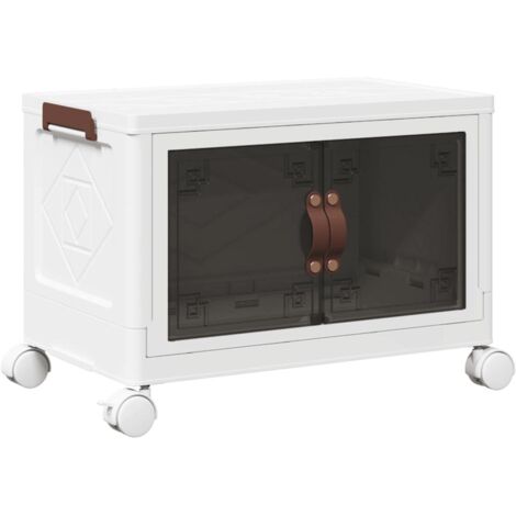 vidaXL Scatola Portaoggetti Impilabile con Ruote 28 L 48,5x29,5x33 cm