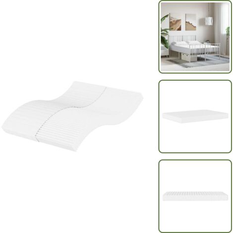 vidaXL Schaumstoffmatratze Weiß 120x210 cm Härtegrad H2 H3