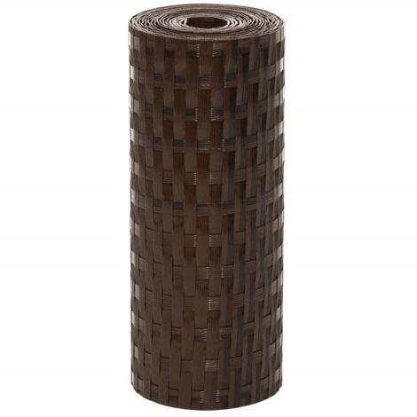 vidaXL Schermi da Balcone 10 pz Marrone e Nero 255x19 cm in Polyrattan