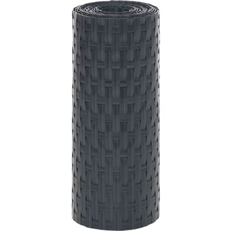 vidaXL Schermi da Balcone 5 pz Antracite 255x19 cm Polyrattan