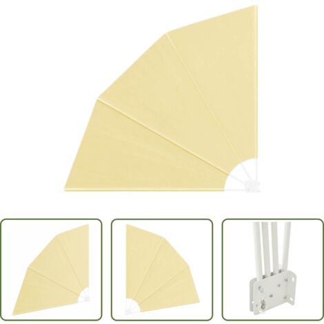 vidaXL Schermo per terrazza -  Schermo di Privacy per Balcone Sabbia 160 x 160 cm Poliestere