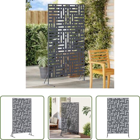 vidaXL Schermo privacy esterno -  Schermo per Privacy Antracite 100 x 50 x 180 cm Acciaio