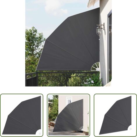 vidaXL Schermo privacy terrazza -  Schermo di Privacy per Balcone Nero 210 x 210 cm Poliestere