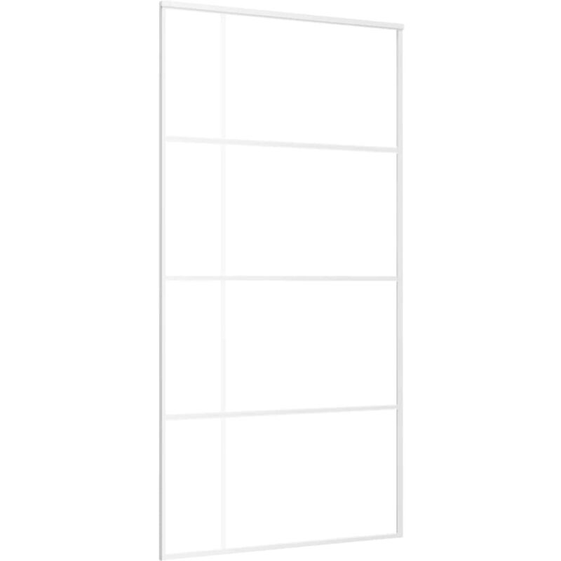 Schiebetür Esg Glas Und Aluminium Mattiert 102, 5x205 Cm Weiß Vidaxl