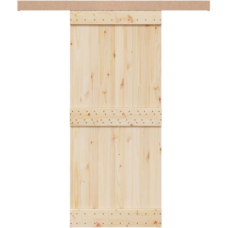 vidaXL Schiebetürbeschlag-Set 183 cm Aluminiumlegierung Silbern