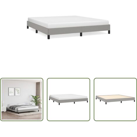 vidaXL Schlafzimmer -  Bettgestell ohne Matratze Hellgrau 160x200 cm Stoff