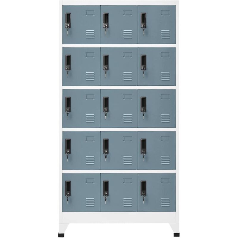 Schließfachschrank Hellgrau Und Dunkelgrau 90x40x180 Cm Stahl Vidaxl