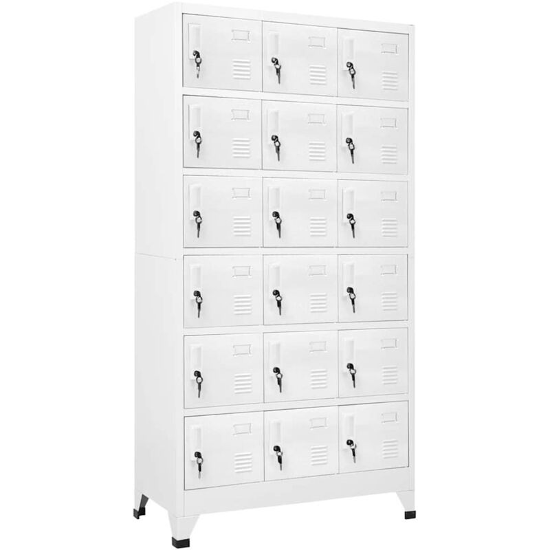 Schließfachschrank Mit 18 Fächern Metall 90x40x180 Cm - Vidaxl