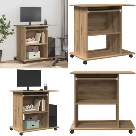 vidaXL Schreibtisch Artisan-Eiche 80x50x75 cm Holzwerkstoff