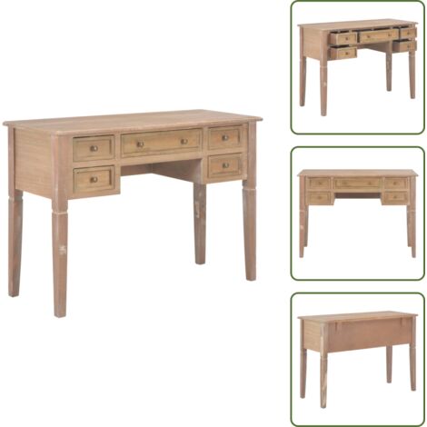 vidaXL Schreibtisch Braun 109,5 x 45 x 77,5 cm Holz