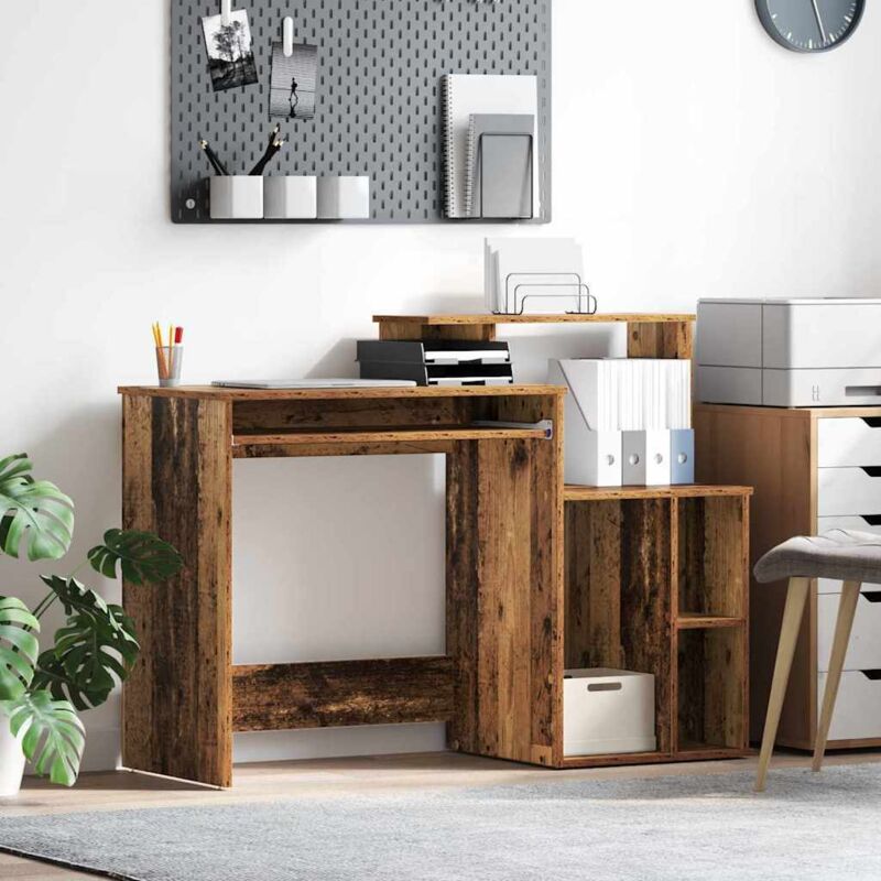 Tisch Mit Stauraum Altholz 120, 5 X 44 X 88, 5 Cm Holzwerkstoff Vidaxl