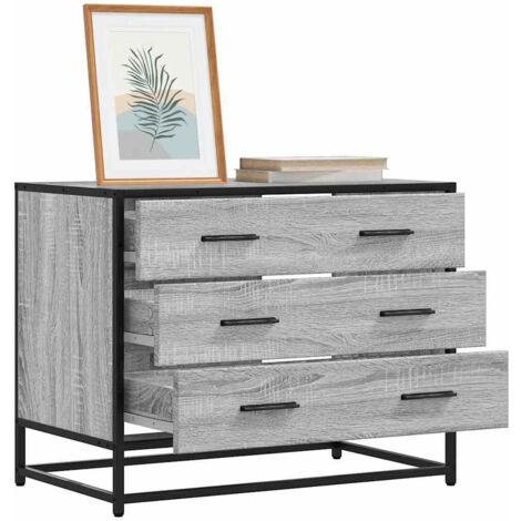 vidaXL Schubladenschrank Grau Sonoma 70x41x56 cm Holzwerkstoff