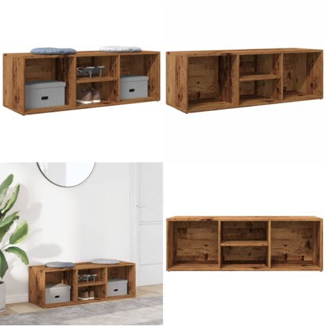 vidaXL Schuhbank Altholz-Optik 105x35x35 cm Holzwerkstoff