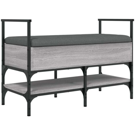 vidaXL Schuhbank Sonoma Grau 85,5x42x57,5 cm aus Spanplatten