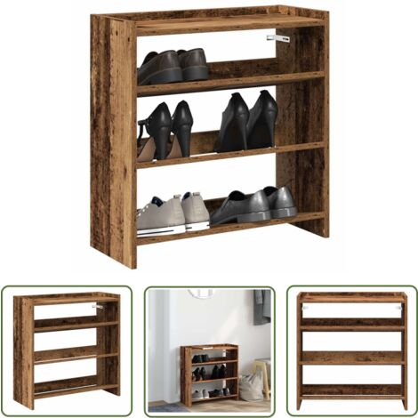 vidaXL Schuhregal Altholz-Optik 60x25x62 cm Holzwerkstoff