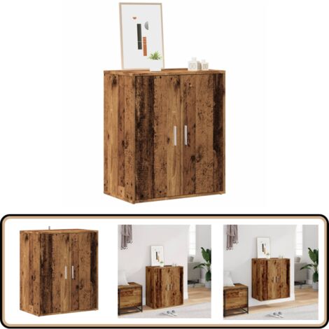 vidaXL Schuhregal Altholz-Optik 60x35x70 cm Holzwerkstoff