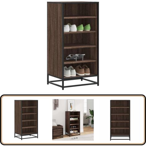 vidaXL Schuhregal Braun Eichen-Optik 48x38x97,5 cm Holzwerkstoff
