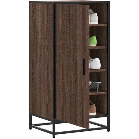 vidaXL Schuhregal Braun Eichen-Optik 48x38x97,5 cm Holzwerkstoff