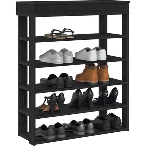 vidaXL Schuhregal Schwarz 80x30x98 cm Holzwerkstoff