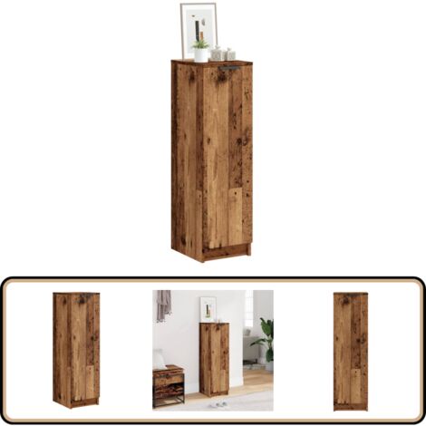 vidaXL Schuhschrank Altholz-Optik 29,5x35x100,5 cm Holzwerkstoff