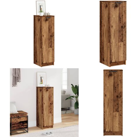 vidaXL Schuhschrank Altholz-Optik 29,5x35x100,5 cm Holzwerkstoff