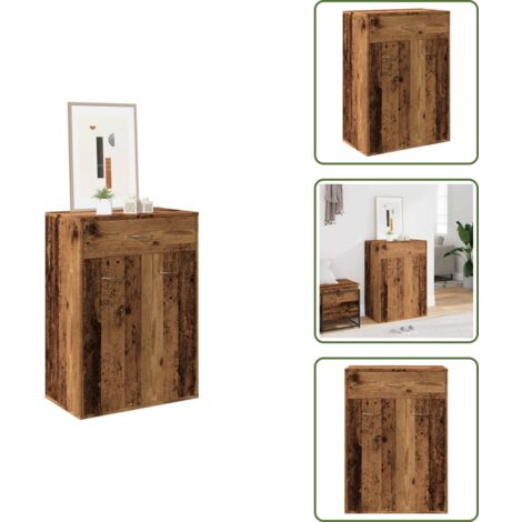 vidaXL Schuhschrank Altholz-Optik 60x35x84 cm Holzwerkstoff