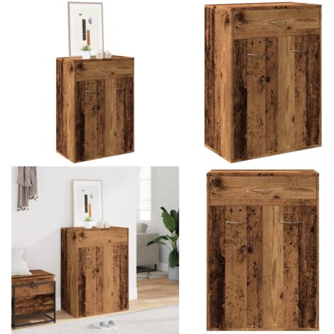 vidaXL Schuhschrank Altholz-Optik 60x35x84 cm Holzwerkstoff