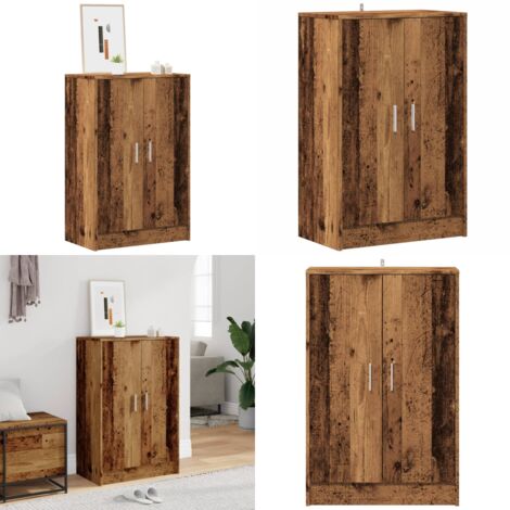 vidaXL Schuhschrank Altholz-Optik 60x35x92 cm Holzwerkstoff