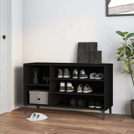 vidaXL Schuhschrank Schwarz 102x36x60 cm Holzwerkstoff