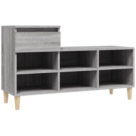 vidaXL Schuhschrank Sonoma Grau 102x36x60 cm Ingenieuholz