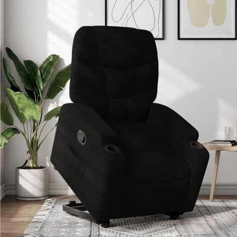 vidaXL Schwarzer Stoff Relaxsessel