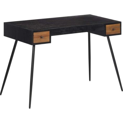 vidaXL Scrivania 117x56,5x75 cm in Teak Massello di Recupero