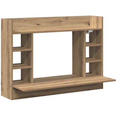 vidaXL Scrivania a parete rovere artigianale 105 x 48 x 75 cm