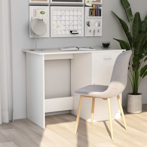 vidaXL Scrivania Bianca 100x50x76 cm in Legno Multistrato
