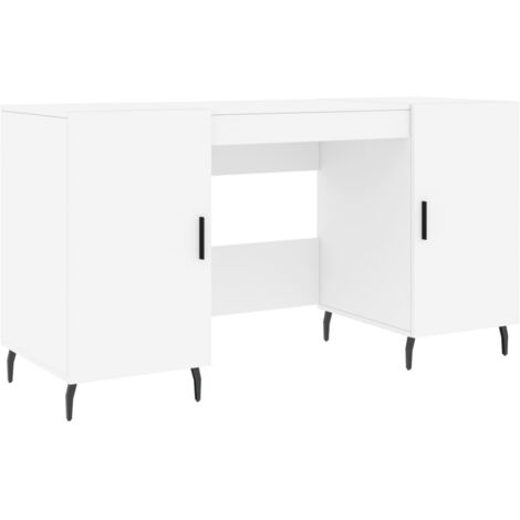vidaXL Scrivania Bianca 140x50x75 cm in Legno Multistrato