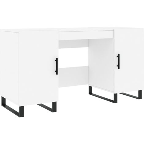vidaXL Scrivania Bianca 140x50x75 cm in Legno Multistrato