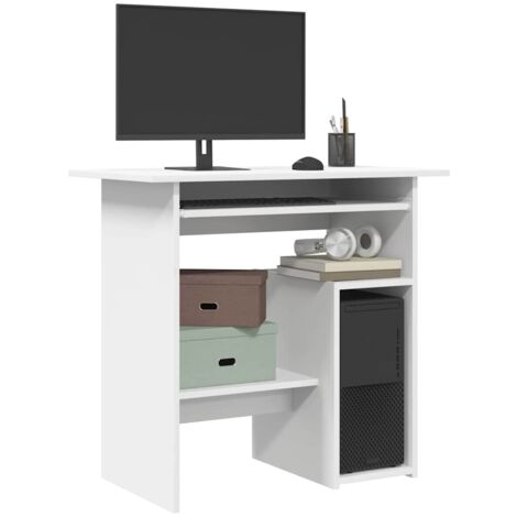 vidaXL Scrivania Bianca 80x45x74 cm in Legno Multistrato