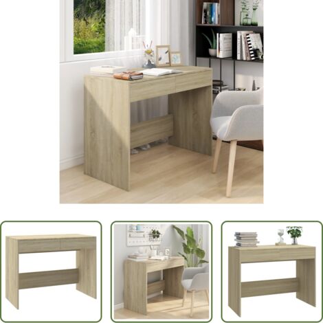 vidaXL Scrivania casa -  Scrivania Rovere Sonoma 101x50x76,5 cm in Truciolato