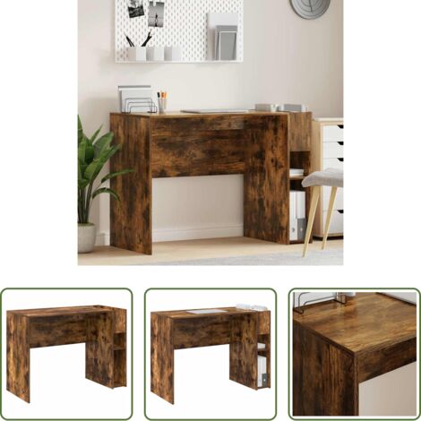 vidaXL Scrivania con archiviazione -  Scrivania Rovere fumé 109 x 50 x 78 cm Legno multistrato