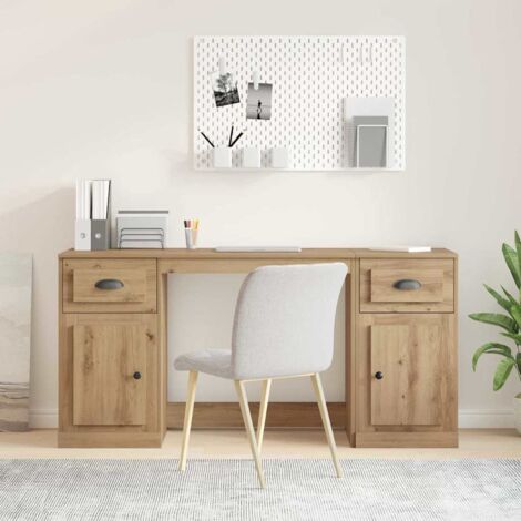 vidaXL Scrivania con armadietto Rovere artigianale 154,5 x 50 x 75 cm
