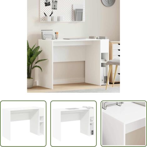 vidaXL Scrivania da soggiorno -  Scrivania Bianco 109 x 50 x 78 cm Legno multistrato