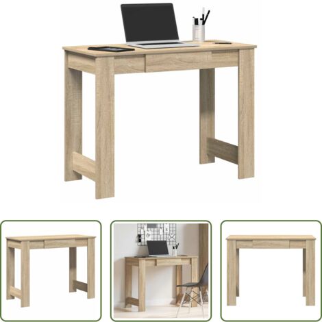 vidaXL Scrivania da studio -  Scrivania Rovere Sonoma 100x45x75 cm in Legno Multistrato