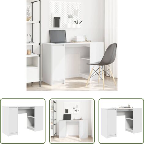 vidaXL Scrivania da ufficio -  Scrivania Bianca 120x42x76 cm in Legno Multistrato